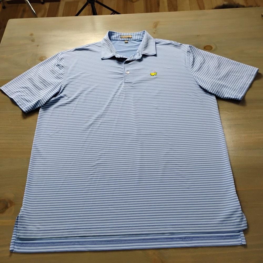 Peter Millar Masters Augusta Golf Polo Shirt XL Blue Purple Summer Comfort
